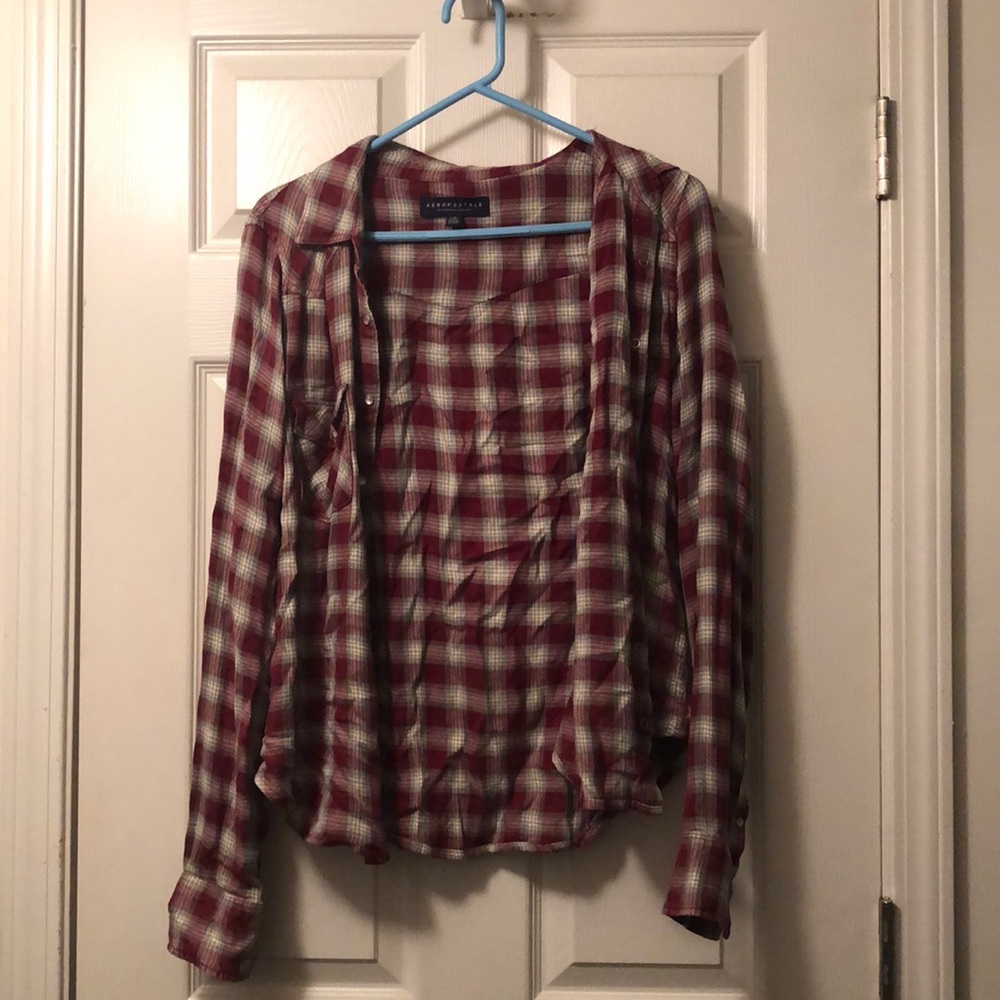 Plaid button down long sleeve